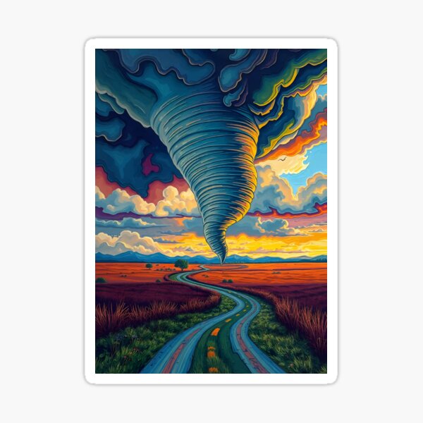 Vista previa del artículo con la obra «Tornado Alley – El poder de la tormenta», diseñado y vendido por WildlifeInc.