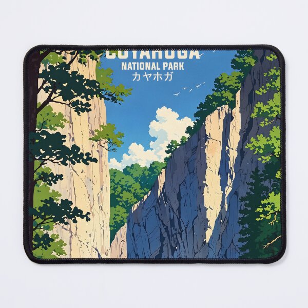Item preview, Cuyahoga National Park USA Retro Anime Japanese 80s Vintage Travel designed and sold by Retro-Anime9.
