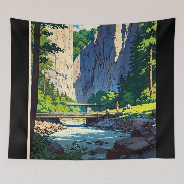 Item preview, Cuyahoga National Park USA Retro Anime Japanese 80s Vintage Travel designed and sold by Retro-Anime9.