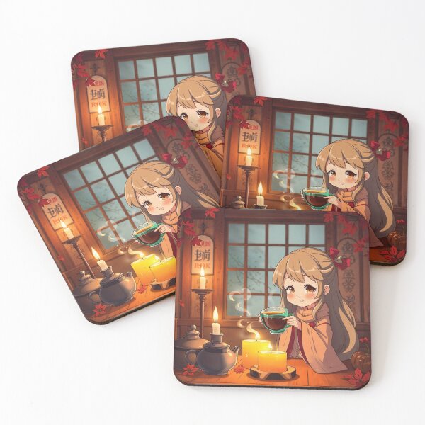 Item preview, Cozy Autumn Tea – Warm Candlelight Aesthetic designed and sold by buglevel.