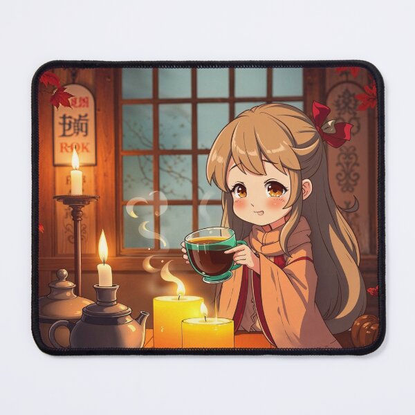 Item preview, Cozy Autumn Tea – Warm Candlelight Aesthetic designed and sold by buglevel.