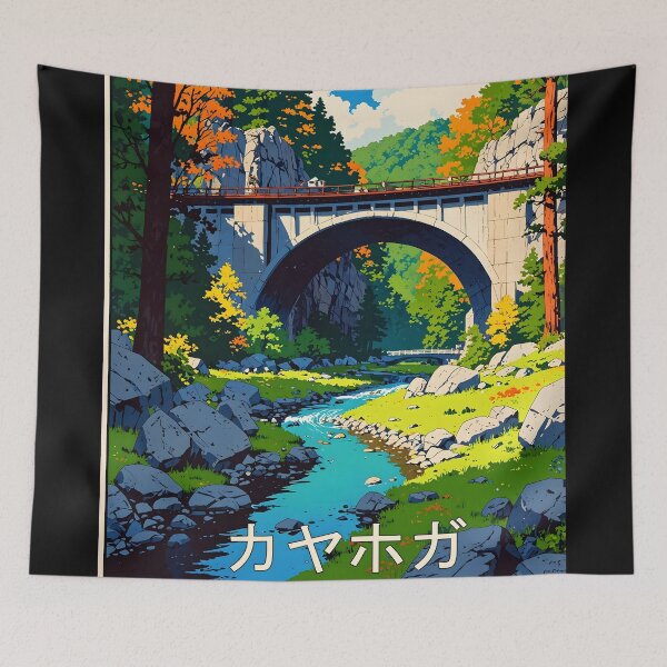 Item preview, Cuyahoga Valley National Park USA Retro Anime Japanese 80s Vintage Travel designed and sold by Retro-Anime9.