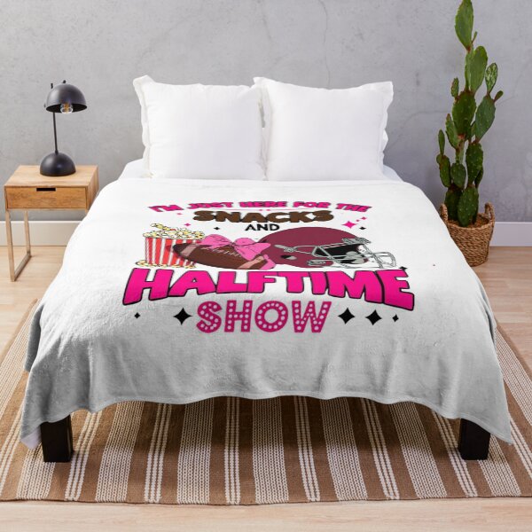 Item preview, "Just Here for the Snacks & Halftime Show" – Trendy Coquette American Football Shirt designed and sold by Colorful-Garden.