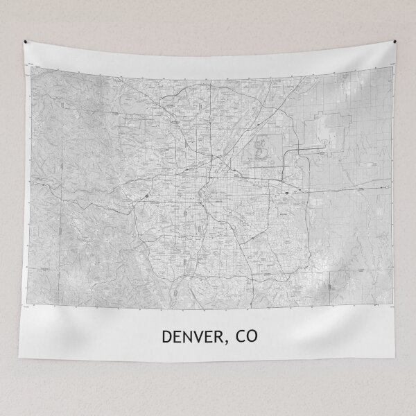 Item preview, DENVER, CO 100K Topographical Map Black and White designed and sold by PGHPhotoCo.