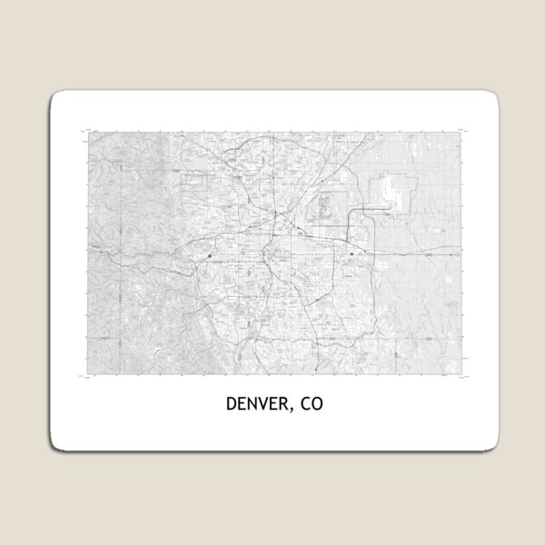 Item preview, DENVER, CO 100K Topographical Map Black and White designed and sold by PGHPhotoCo.