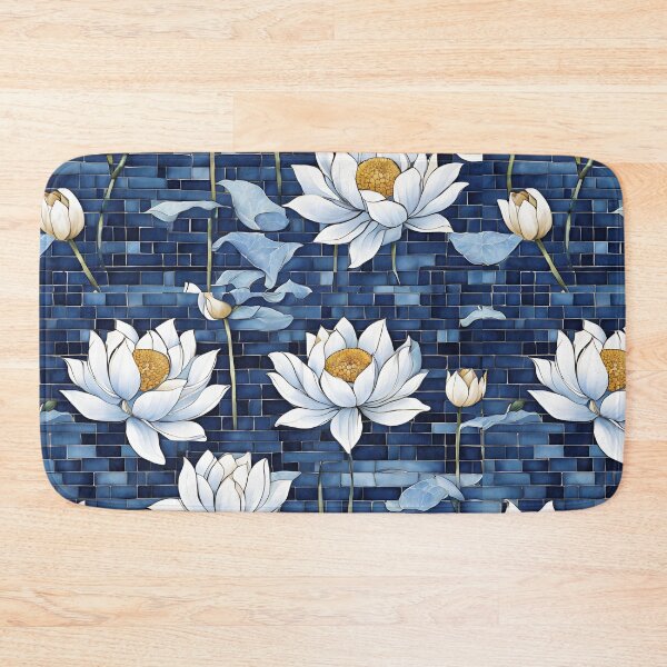 Item preview, Chinese Mosaic Lotus Blue & White Pattern designed and sold by Glam-OOTD.
