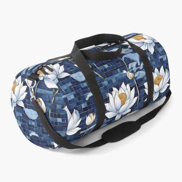 Item preview, Chinese Mosaic Lotus Blue & White Pattern designed and sold by Glam-OOTD.