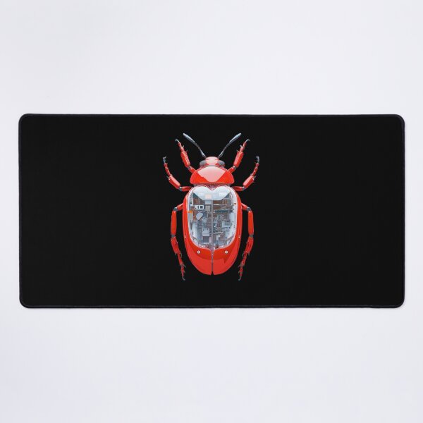 Item preview, Red Mechanical Beetle, Bug Robot Insect. Science Fiction Future Tech, Artificial Nature, Cyberpunk Botanical Illustration  designed and sold by Cybermariko.