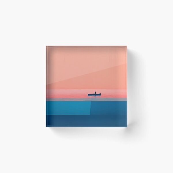 Item preview, Silhouette Rowboat Sunset designed and sold by ArtSE46.