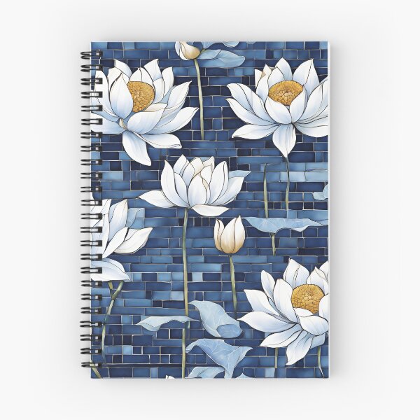 Item preview, Chinese Mosaic Lotus Blue & White Pattern designed and sold by Glam-OOTD.