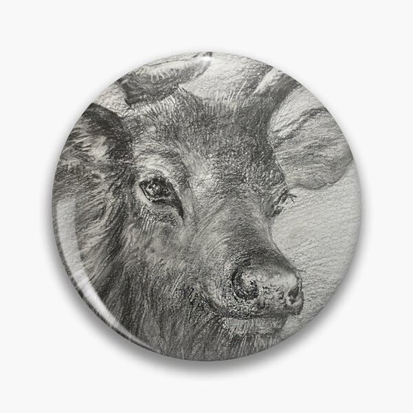 Item preview, Portrait of a deer in pencil. designed and sold by Elena Reutova.