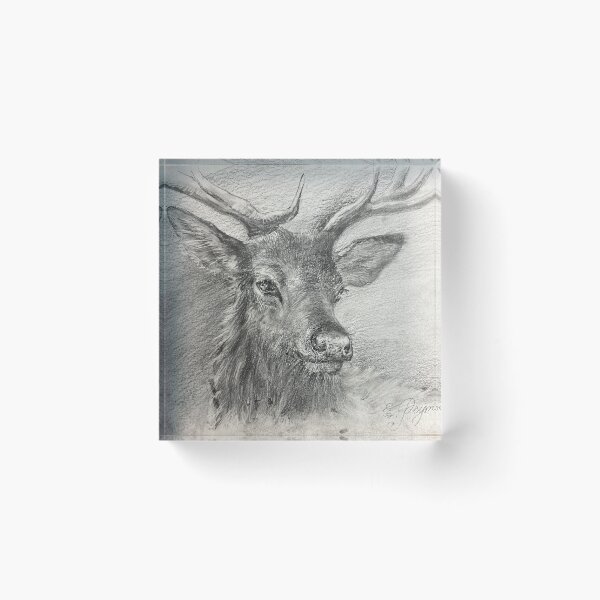 Item preview, Portrait of a deer in pencil. designed and sold by Elena Reutova.