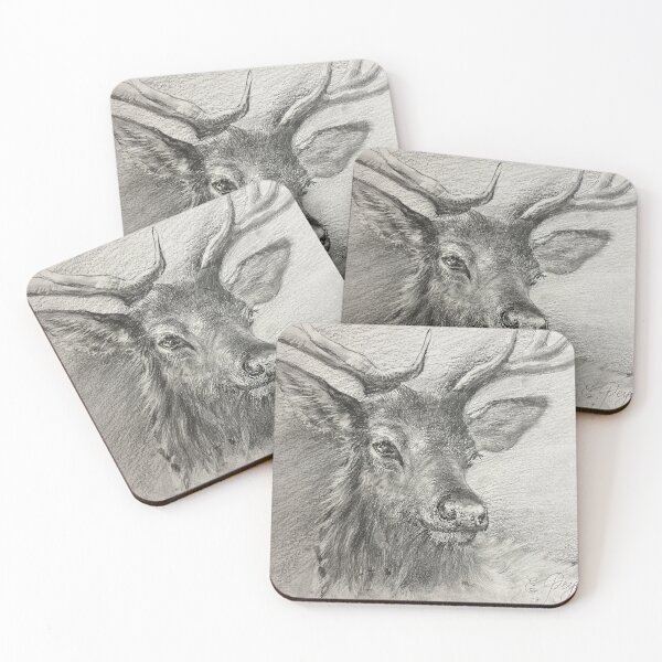 Item preview, Portrait of a deer in pencil. designed and sold by Elena Reutova.