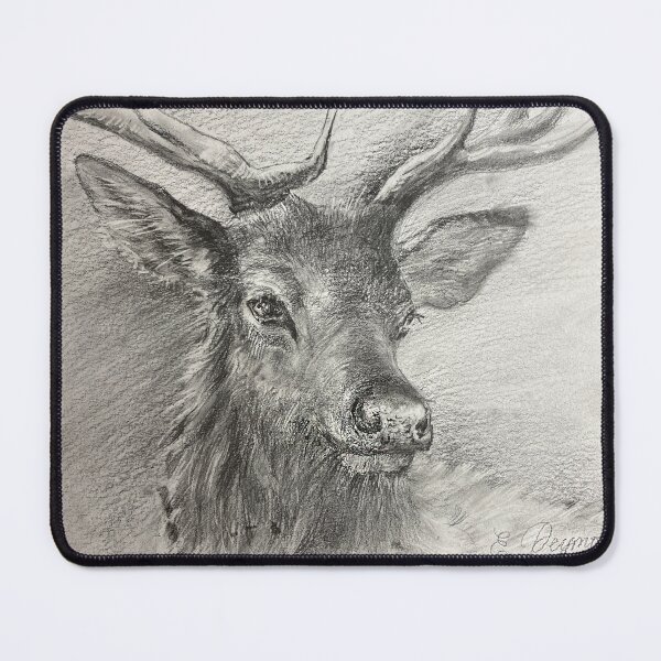 Item preview, Portrait of a deer in pencil. designed and sold by Elena Reutova.