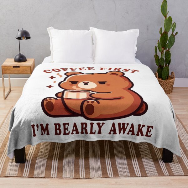 Item preview, Coffee First, I'm Bearly Awake designed and sold by YatoMino.