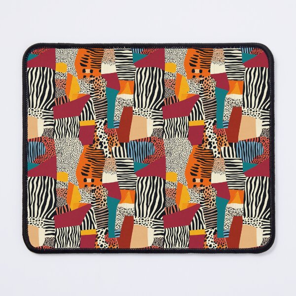 Item preview, Textile Collage of Wild Prints designed and sold by MidArtForge.