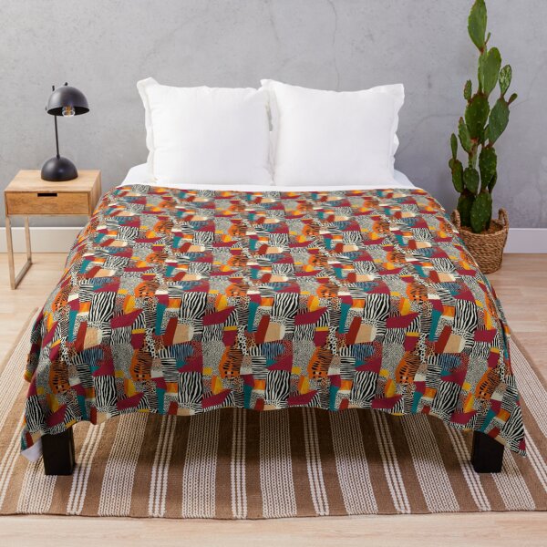 Item preview, Textile Collage of Wild Prints designed and sold by MidArtForge.