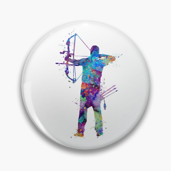 Artikelvorschau, Bogenschießen Junge Aquarell Sport Geschenk entworfen und verkauft von LotusGifts.
