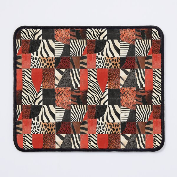 Item preview, Textile Collage of Wild Prints designed and sold by MidArtForge.
