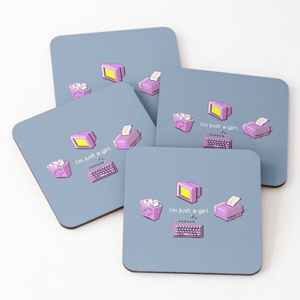 Item preview, I'm Just A Girl Microsoft Windows Icon Retro Pixel Art designed and sold by piacore.