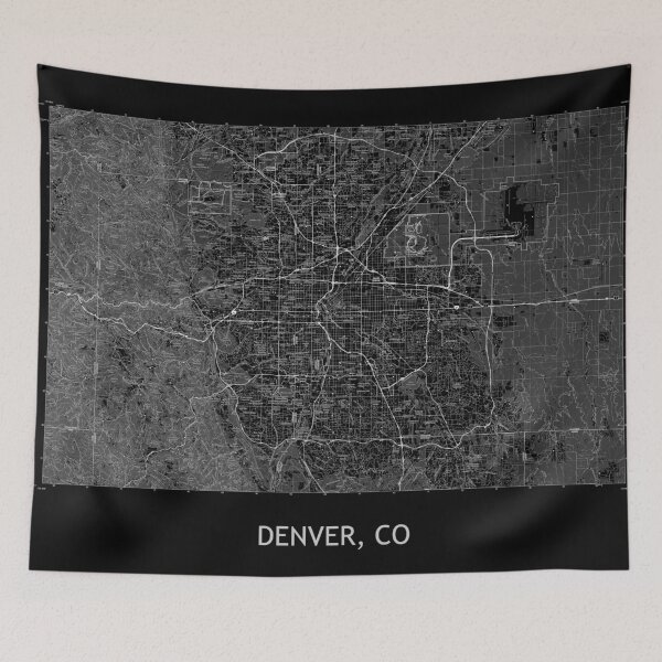 Item preview, DENVER, CO 100K Topographical Map Black designed and sold by PGHPhotoCo.