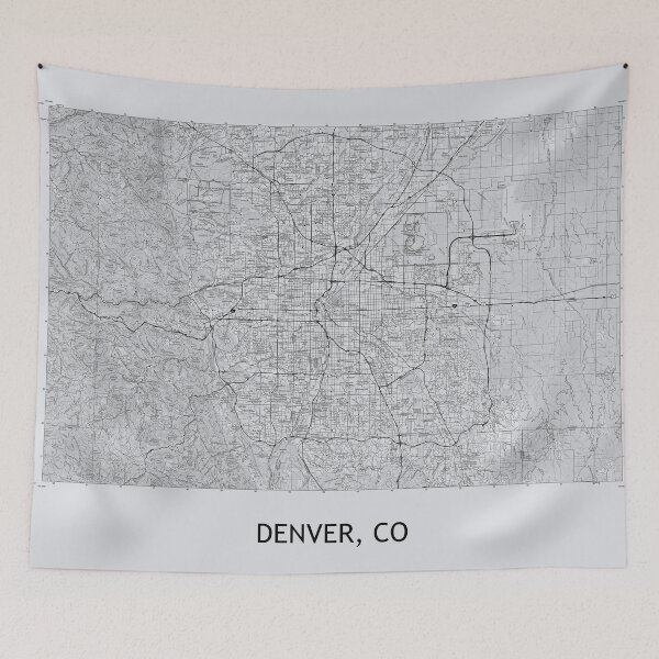 Item preview, DENVER, CO 100K Topographical Map Grey designed and sold by PGHPhotoCo.