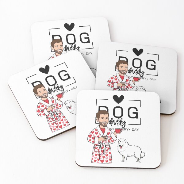 Item preview, Dog Dad All Day Every Day – Cozy Morning with a Kuvasz designed and sold by GoodyPaws.
