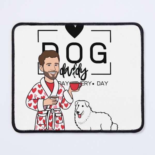 Item preview, Dog Dad All Day Every Day – Cozy Morning with a Kuvasz designed and sold by GoodyPaws.