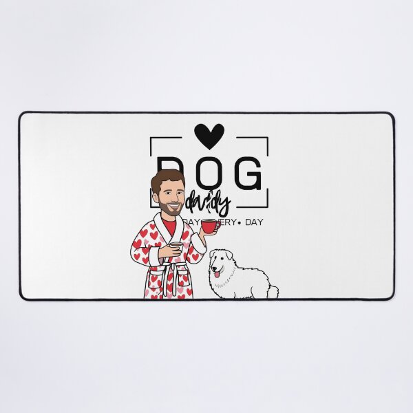Item preview, Dog Dad All Day Every Day – Cozy Morning with a Kuvasz designed and sold by GoodyPaws.