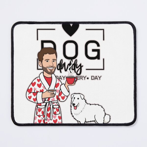 Item preview, Dog Dad All Day Every Day – Cozy Morning with a Kuvasz designed and sold by GoodyPaws.