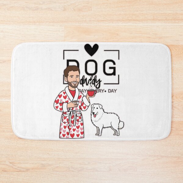 Item preview, Dog Dad All Day Every Day – Cozy Morning with a Kuvasz designed and sold by GoodyPaws.