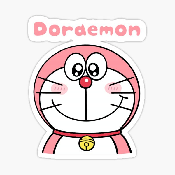 Vista previa del artículo con la obra «Lindo Doraemon rosa kawaii», diseñado y vendido por Docberries.