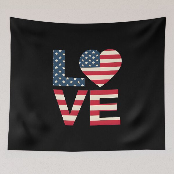 Item preview, USA Flag Love designed and sold by macadolie.