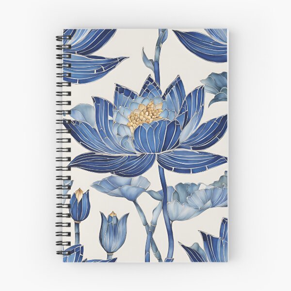 Item preview, Chinese Mosaic Lotus Blue & White designed and sold by Glam-OOTD.