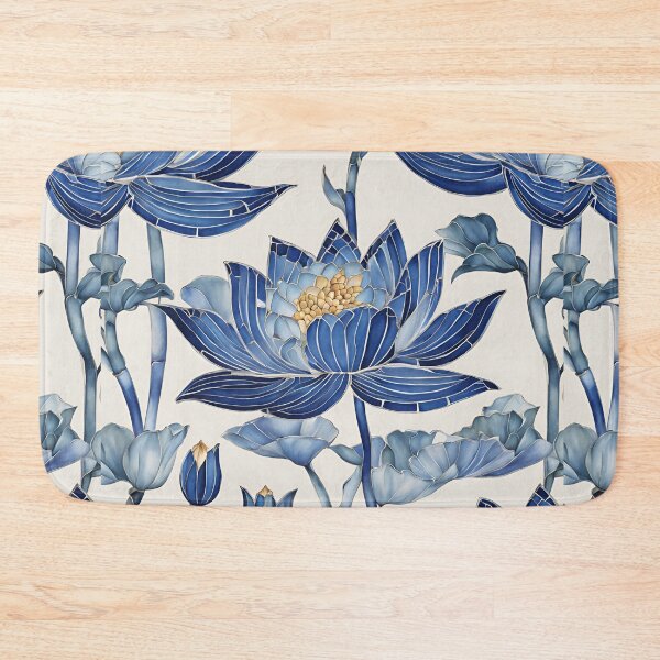 Item preview, Chinese Mosaic Lotus Blue & White designed and sold by Glam-OOTD.