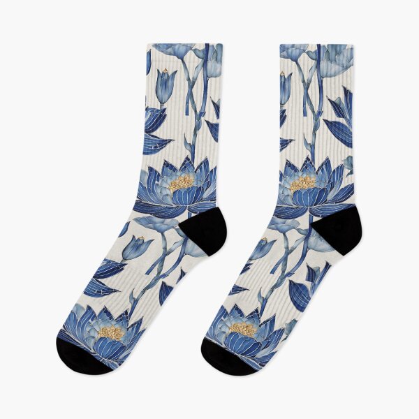 Item preview, Chinese Mosaic Lotus Blue & White designed and sold by Glam-OOTD.
