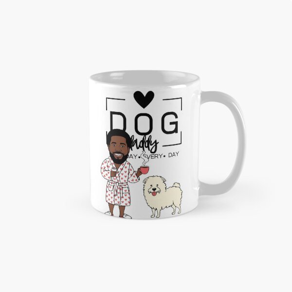 Item preview, Dog Dad All Day Every Day – Cozy Morning with a Pyrenean Sheepdog designed and sold by GoodyPaws.