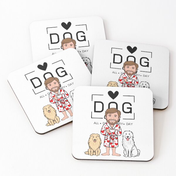 Item preview,  Dog Dad All Day Every Day – Cozy Morning with a Pyrenean Sheepdog designed and sold by GoodyPaws.