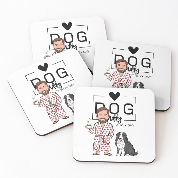 Item preview, Dog Dad All Day Every Day – Cozy Morning with a Pyrenean Sheepdog designed and sold by GoodyPaws.