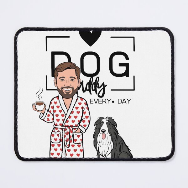 Item preview, Dog Dad All Day Every Day – Cozy Morning with a Pyrenean Sheepdog designed and sold by GoodyPaws.