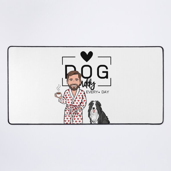 Item preview, Dog Dad All Day Every Day – Cozy Morning with a Pyrenean Sheepdog designed and sold by GoodyPaws.