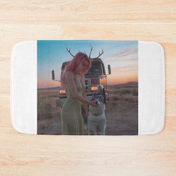 Item preview, Xenia and her dog in the Nevada desert. designed and sold by szbotond.