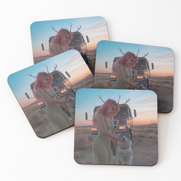 Item preview, Xenia and her dog in the Nevada desert. designed and sold by szbotond.