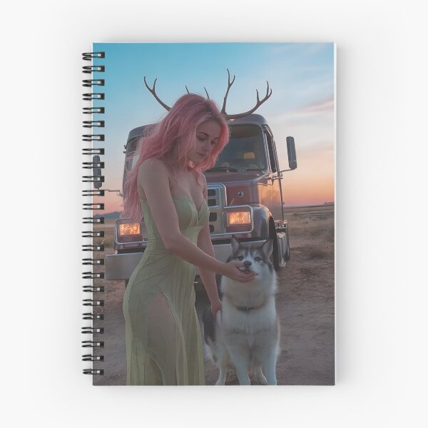 Item preview, Xenia and her dog in the Nevada desert. designed and sold by szbotond.