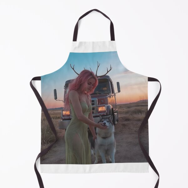 Item preview, Xenia and her dog in the Nevada desert. designed and sold by szbotond.