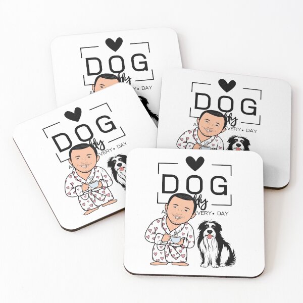 Item preview, Dog Dad All Day Every Day – Cozy Morning with a Pyrenean Sheepdog designed and sold by GoodyPaws.