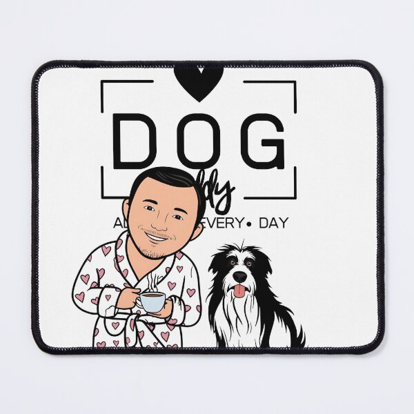Item preview, Dog Dad All Day Every Day – Cozy Morning with a Pyrenean Sheepdog designed and sold by GoodyPaws.