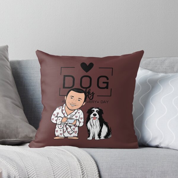 Item preview, Dog Dad All Day Every Day – Cozy Morning with a Pyrenean Sheepdog designed and sold by GoodyPaws.