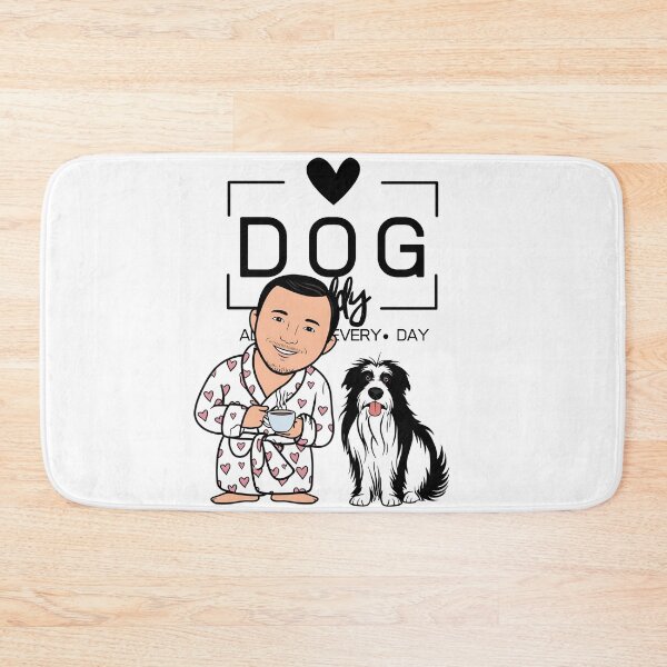 Item preview, Dog Dad All Day Every Day – Cozy Morning with a Pyrenean Sheepdog designed and sold by GoodyPaws.