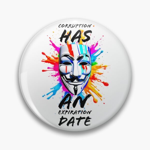 Item preview, Protest slogans. Anonymous. Corruption has end date. designed and sold by Drone-tees.